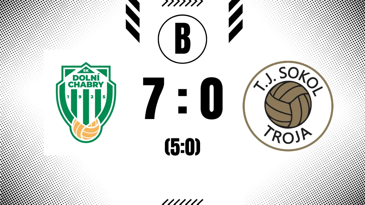 Troja B čeká na první gól, v Chabrech jasně prohrála