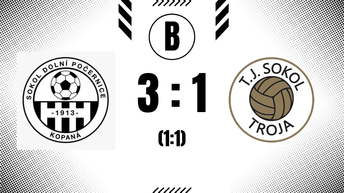 Béčko drželo krok jen do poločasu, poté rozhodly Dolní Počernice