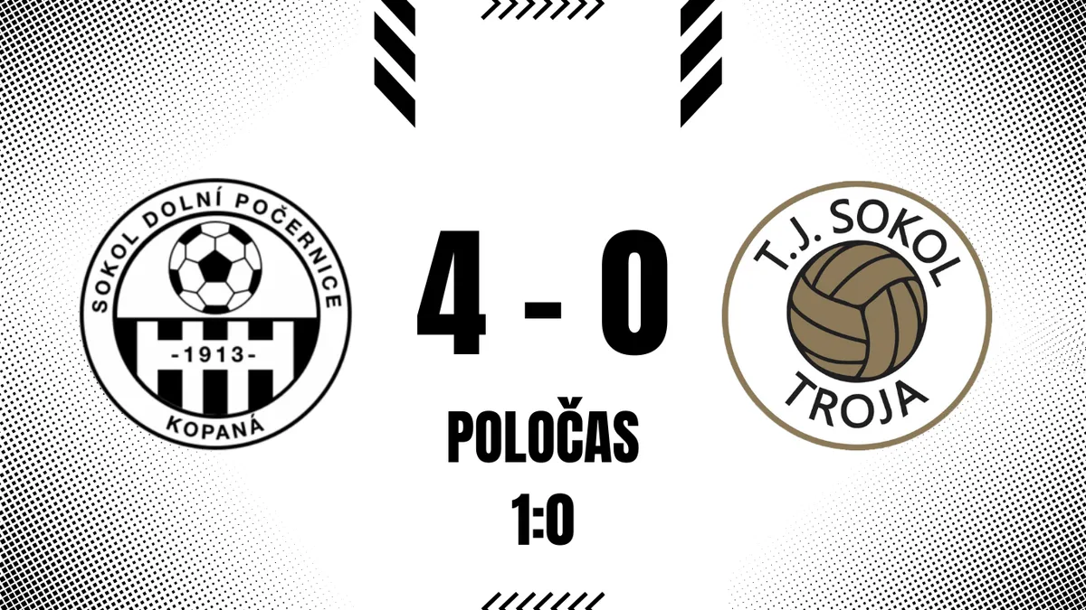 Trojská rezerva nestačila na Dolní Počernice "B"