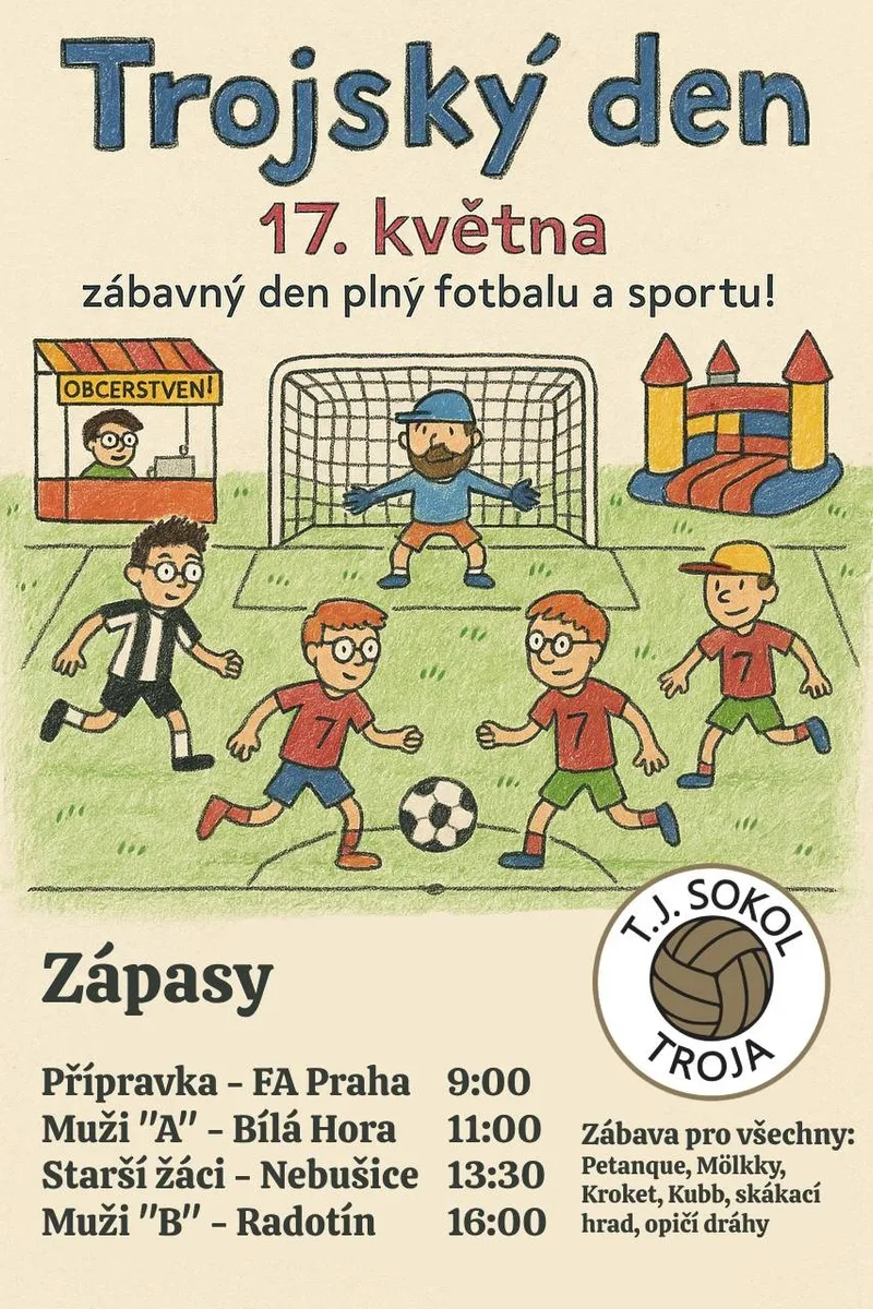 V sobotu 17. května se vrací trojský den!