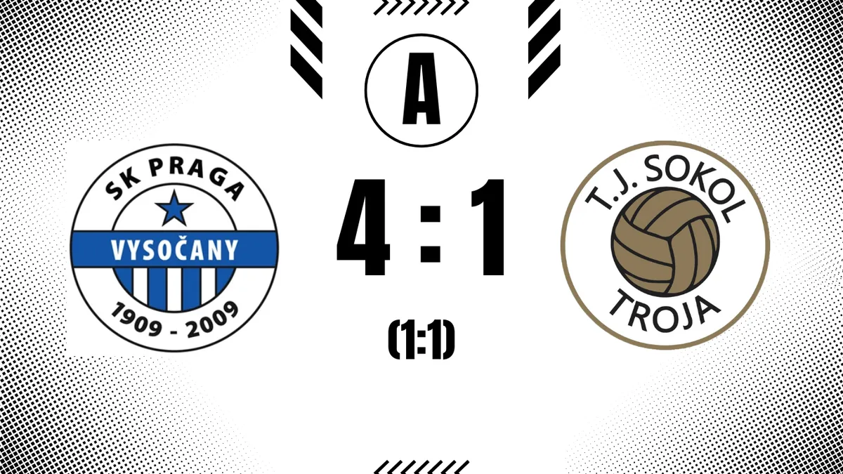 Troja z Vysočan body nepřivezla. Tentokrát nestačila na Pragu "B"