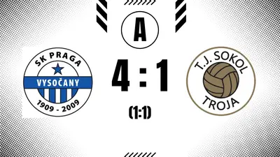 Troja z Vysočan body nepřivezla. Tentokrát nestačila na Pragu "B"