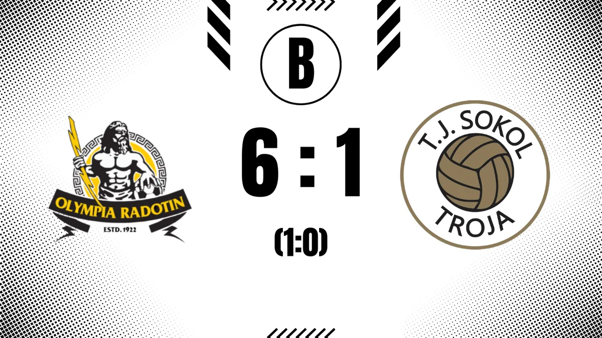 Troja B padla v Radotíně 6:1