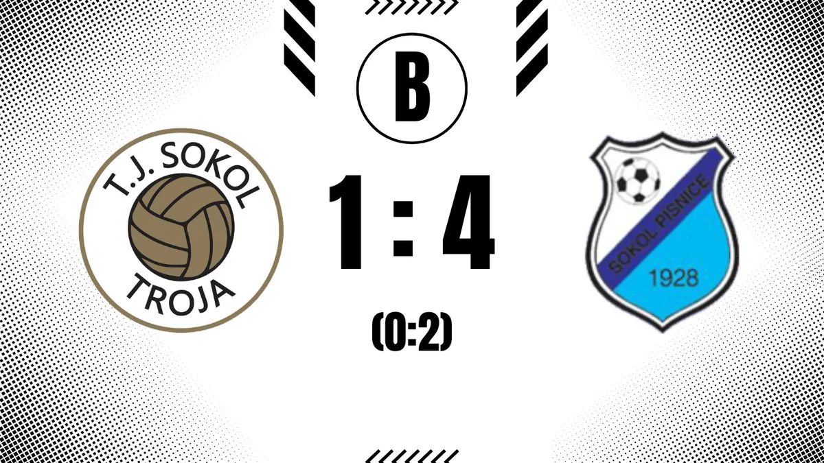 Rezerva Troji konečně dala gól, ale 4 dostala