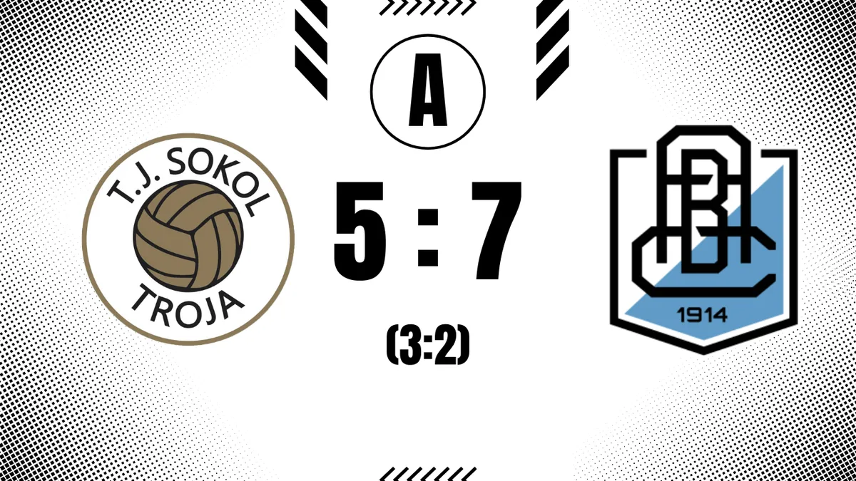 Gólová přestřelka skončila lépe pro Braník – Troja doma padla 5:7