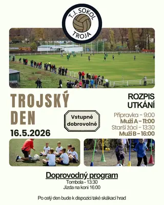 V sobotu je Trojský den!